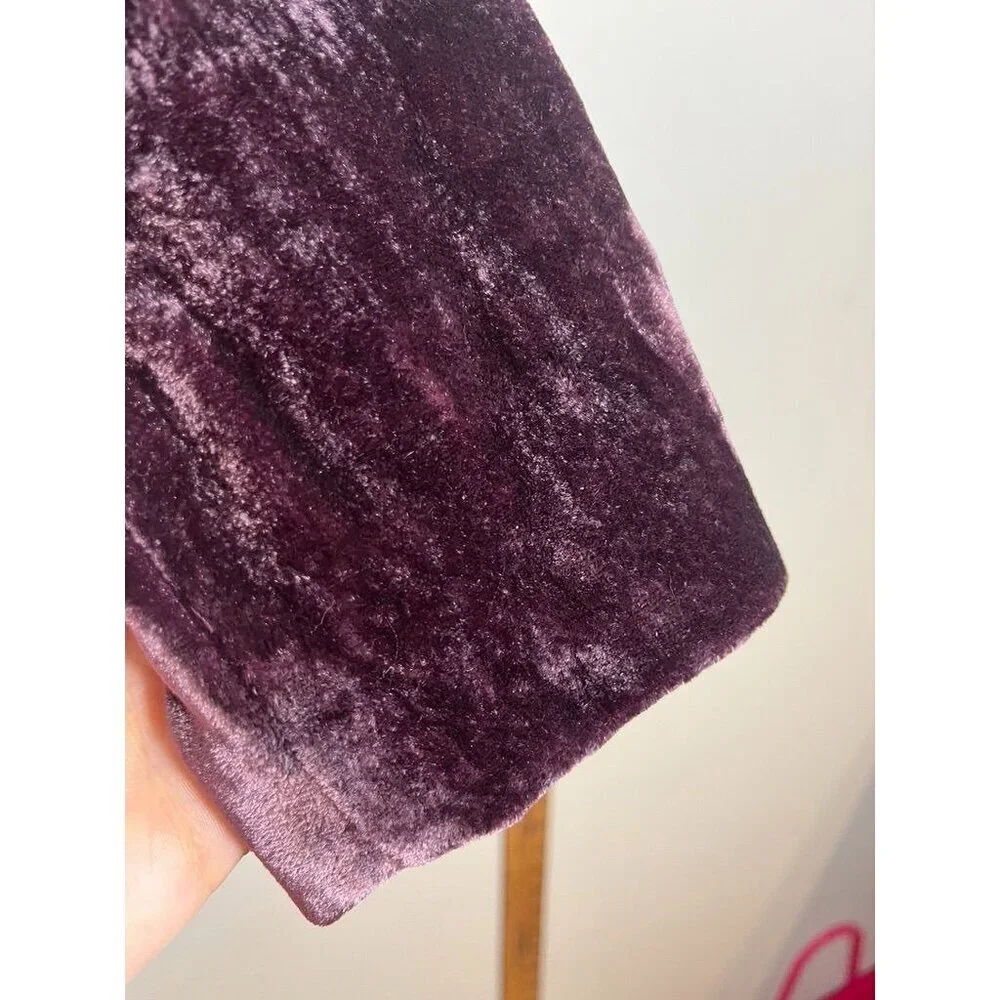 Retro Velvet Jacket S Purple‎ Y2K Preppy Feminine Coquette Festive Holiday 80s